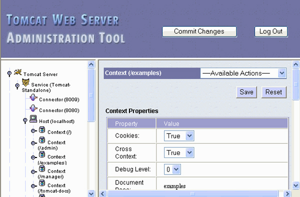 JMX-based Tomcat 4 admin utility